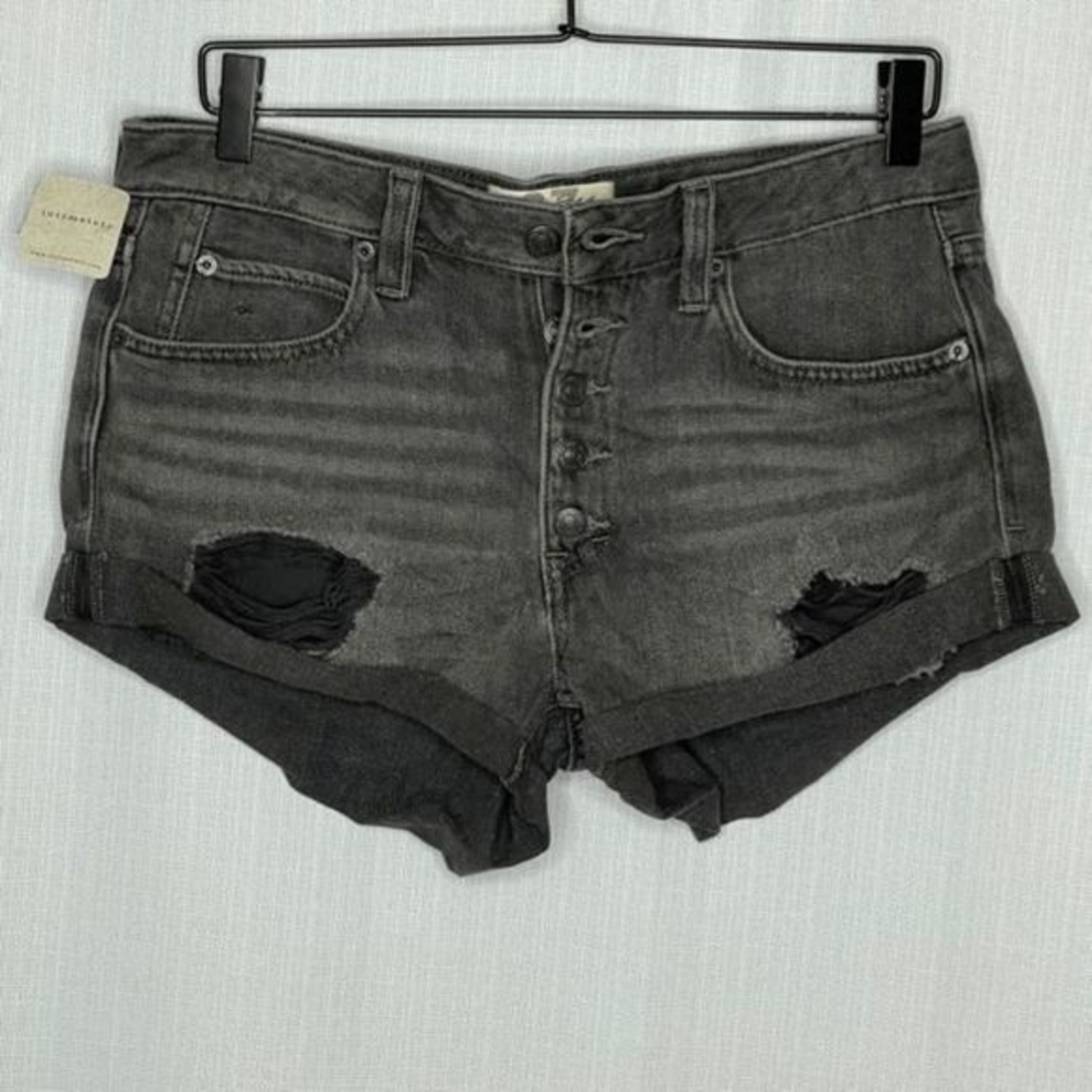 We the Free Black Denim Romeo‎ Shorts Free People